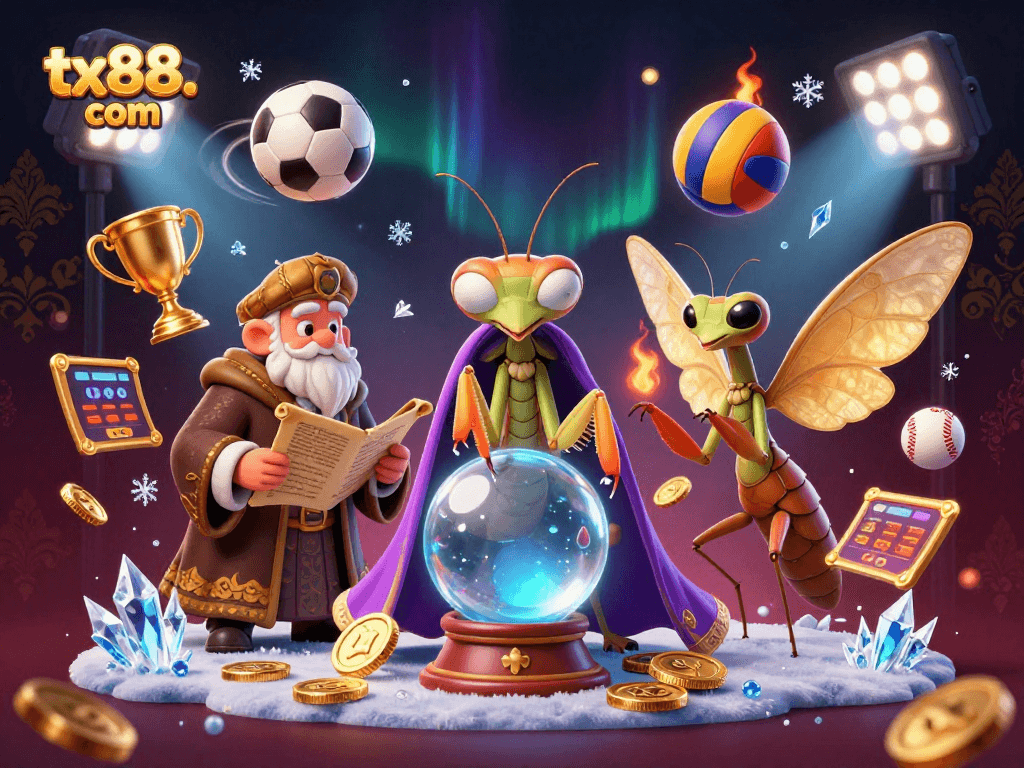 Place bets and win at tx88. com with an enchanting 3D casino scene filled with fortune tellers and sports elements.