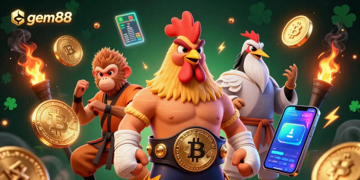 Experience the thrill with gem88, featuring iconic characters in a dynamic casino atmosphere.