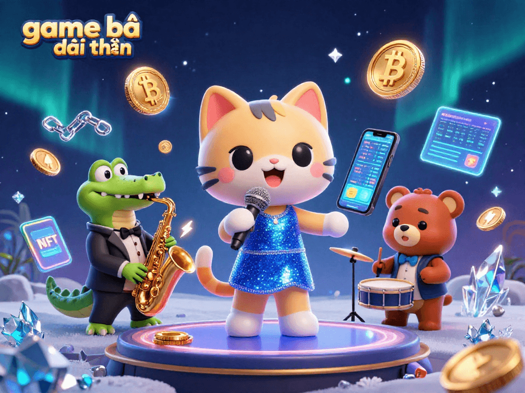 Experience game bài đổi thưởng with a lively casino scene featuring colorful characters and vibrant elements.