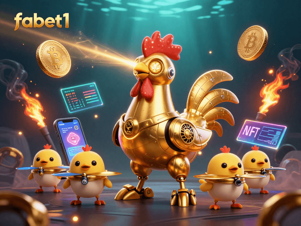 Engage with fabet1's vibrant casino universe featuring futuristic elements and cryptocurrency themes.
