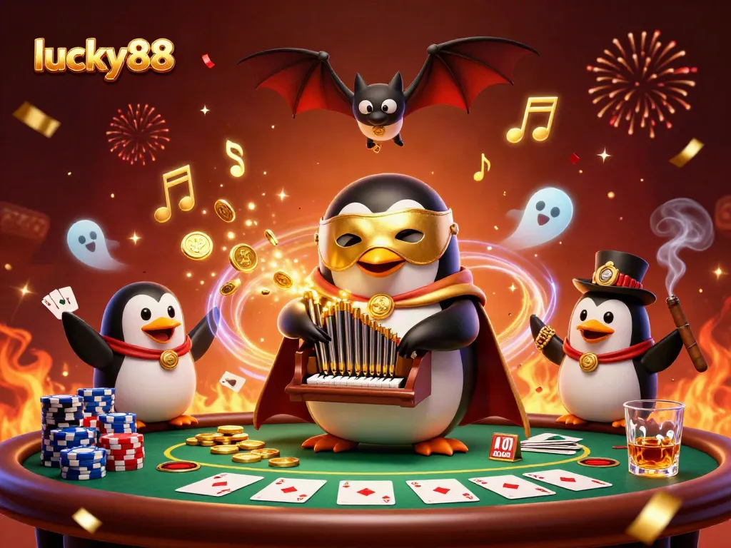 Experience thrilling wins at lucky88 with a vibrant 3D casino scene packed with excitement.