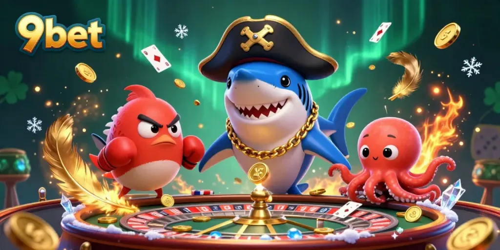 Engage in thrilling gameplay with 9bet's live casino experience featuring colorful characters and dynamic action.
