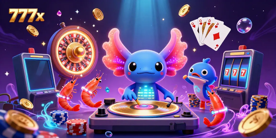 Experience the thrill of games at 777x with vibrant characters and dazzling casino elements.