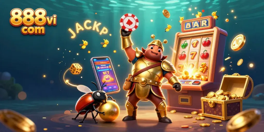 Experience the thrill of winning jackpots with 888vi com’s vibrant casino scene featuring dynamic characters and game elements.