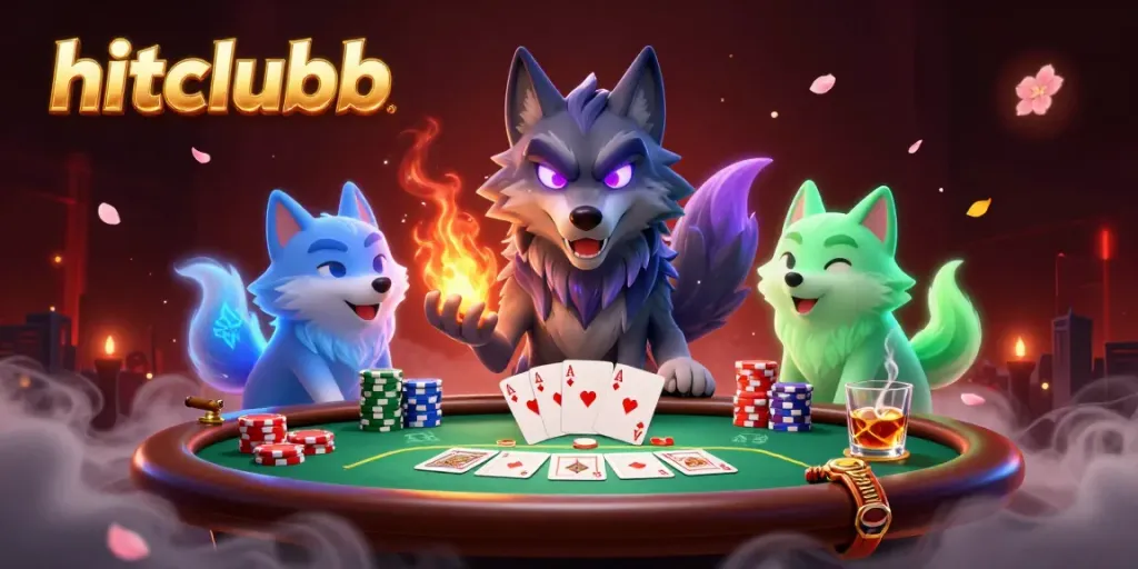 Experience thrilling action at hitclubb with a supernatural poker showdown featuring spectral wolves.