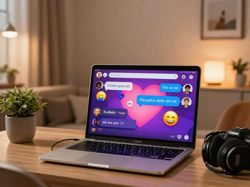 Engaging user experiencing porn chat ai in vibrant digital environment with interactive chat elements.