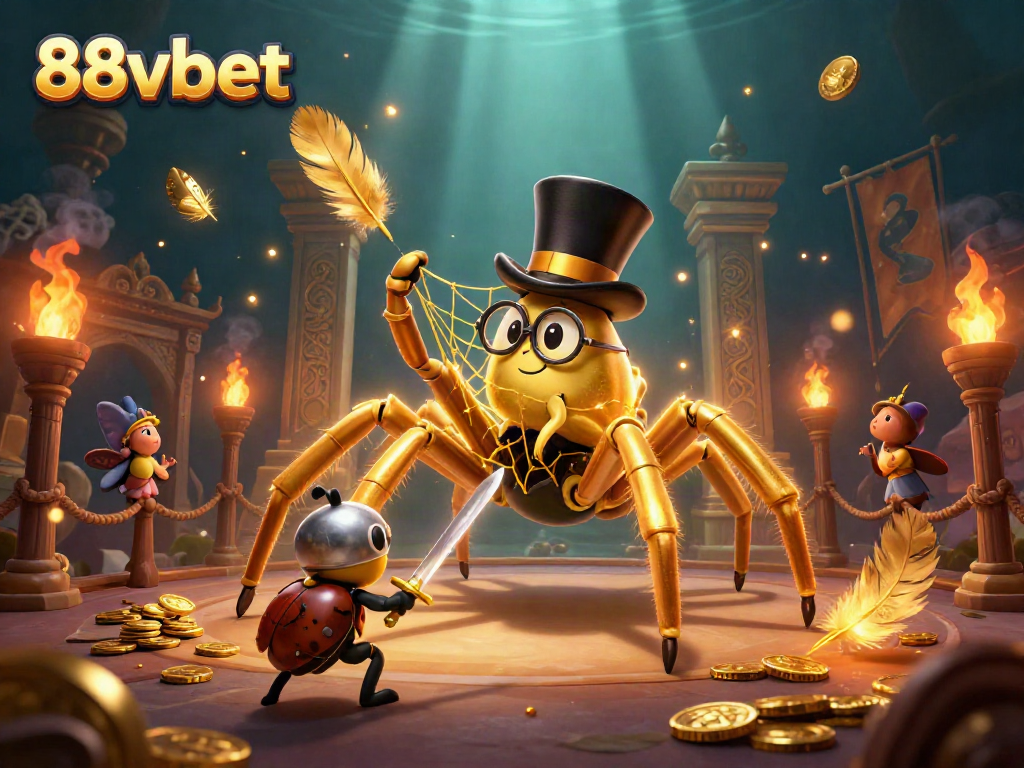 Experience the thrilling world of 88vbet's online casino with vibrant characters and dynamic elements.