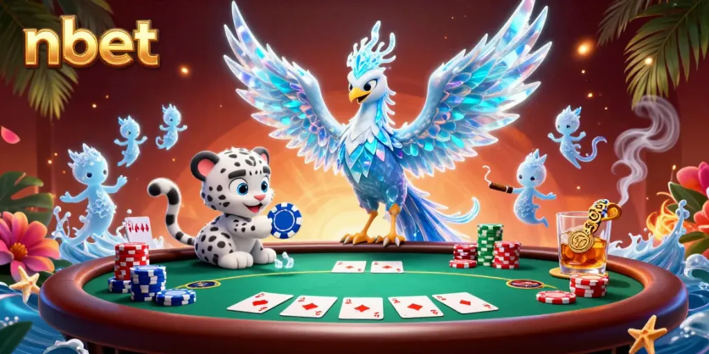 Experience the thrill of nbet gaming with a vibrant 3D depiction of casino elements.