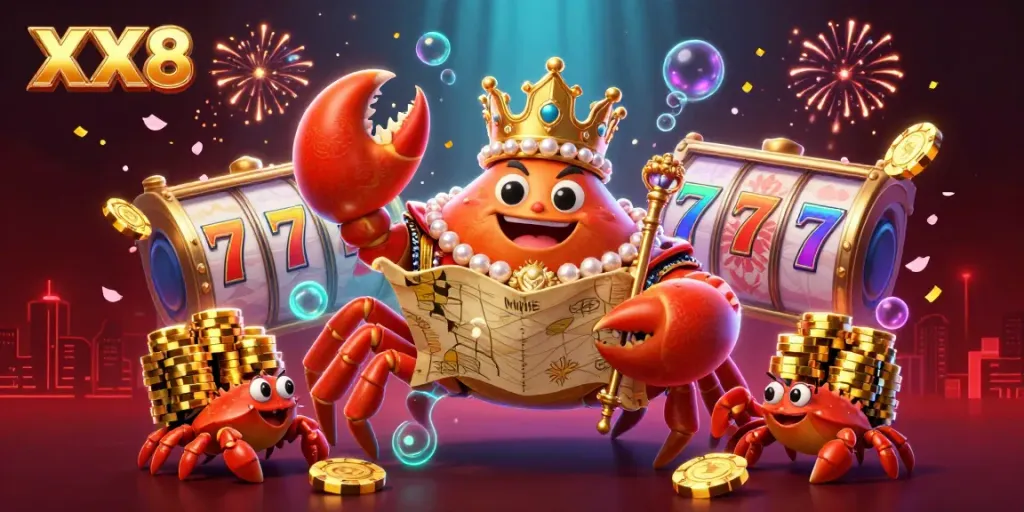 Play slots and win big with the vibrant and lively XX8 crab casino scene.