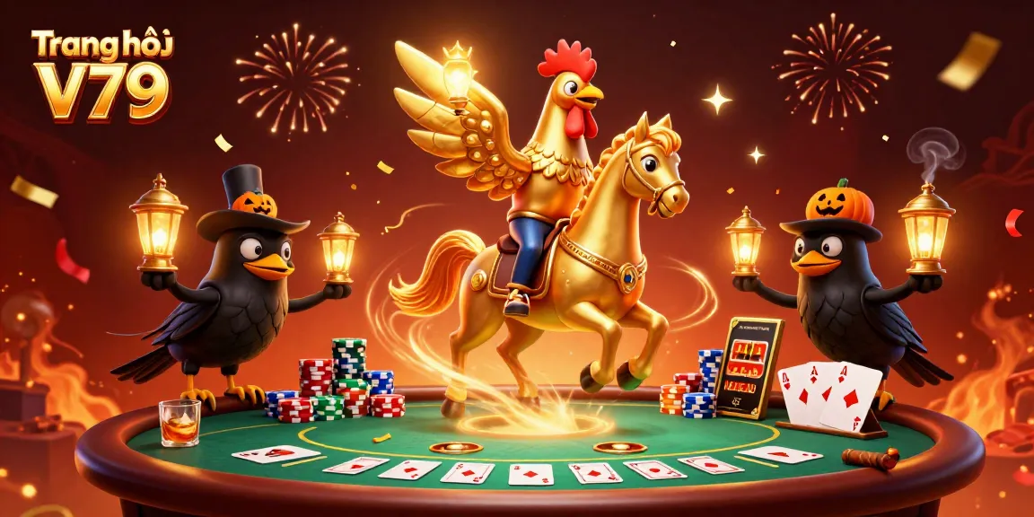 Hình ảnh diễn tả Trang chủ V79 với lễ hội ánh sáng trong casino, tiếng ồn và kích thích.