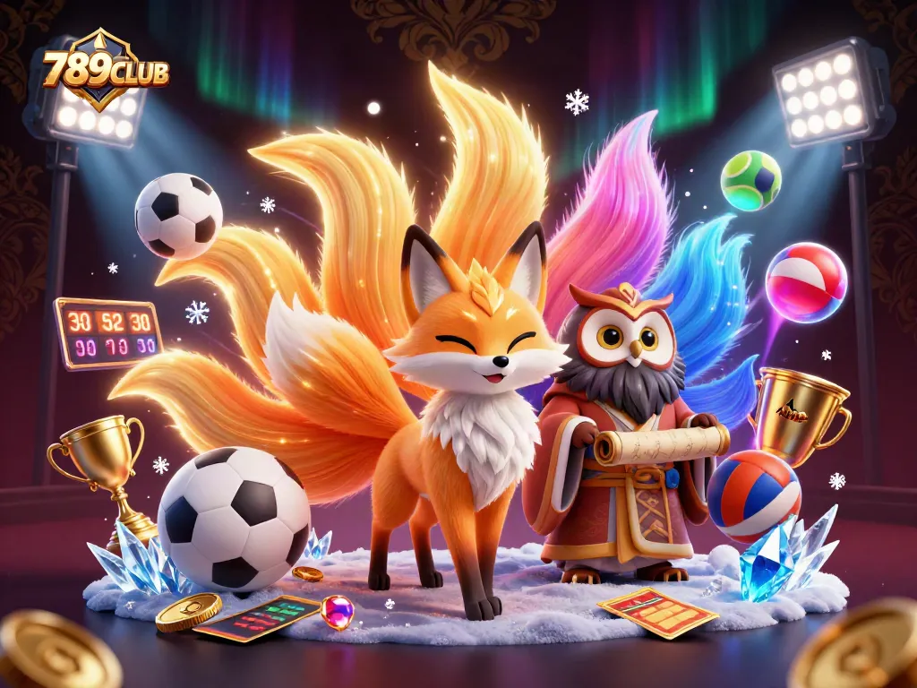 Engage with 789CLUB through a vibrant illustration showcasing colorful characters and dynamic sports elements for a captivating gaming experience.