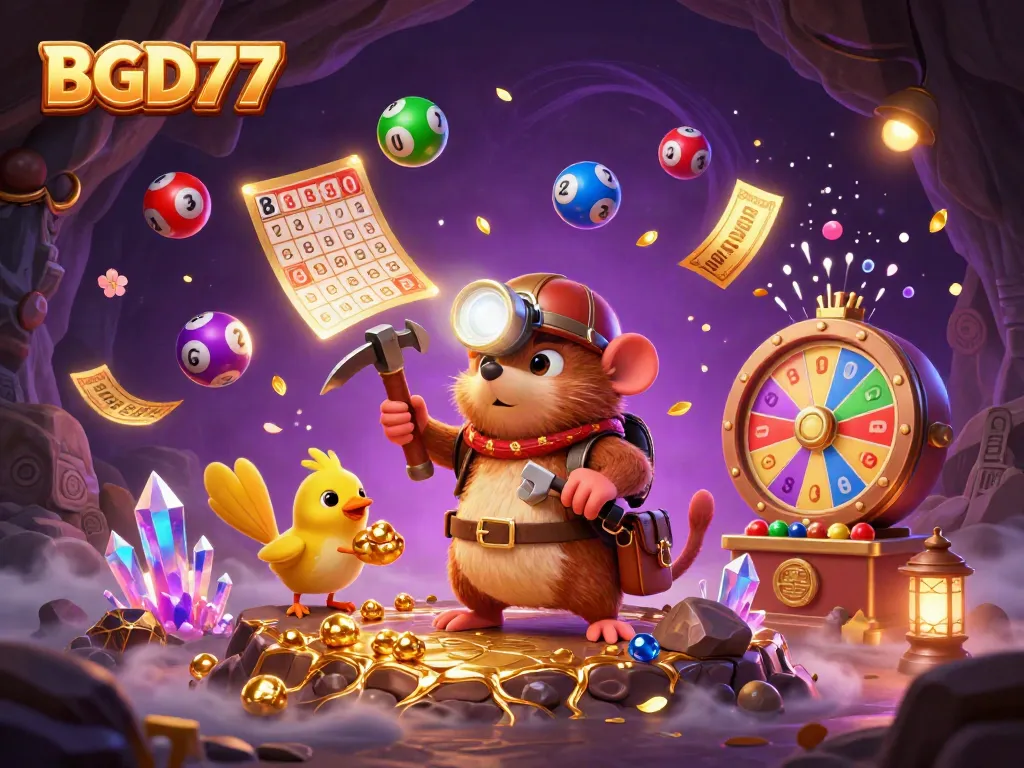 Experience BGD77's thrilling gambling adventure with vibrant characters and dynamic game elements.