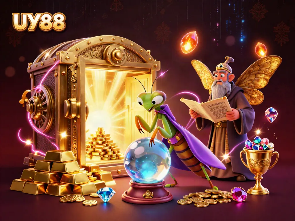 Experience thrilling gameplay with UY88's vibrant online casino, featuring treasure and mystical fortune elements.