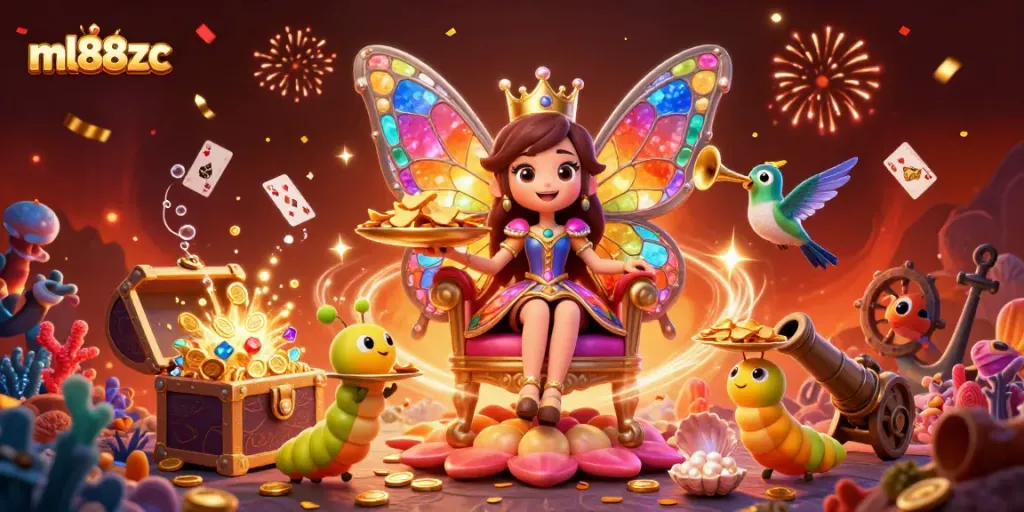 Experience thrilling gameplay at ml88zc with vibrant casino elements and magical characters.