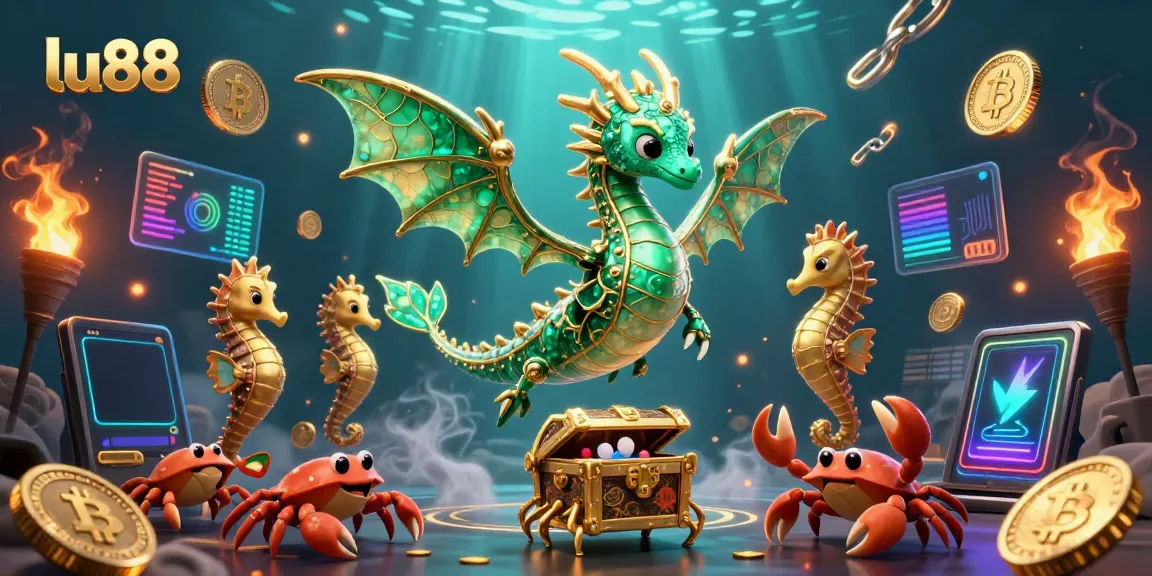 Engage with exciting slots and jackpots at LU88 featuring a colorful underwater scene.