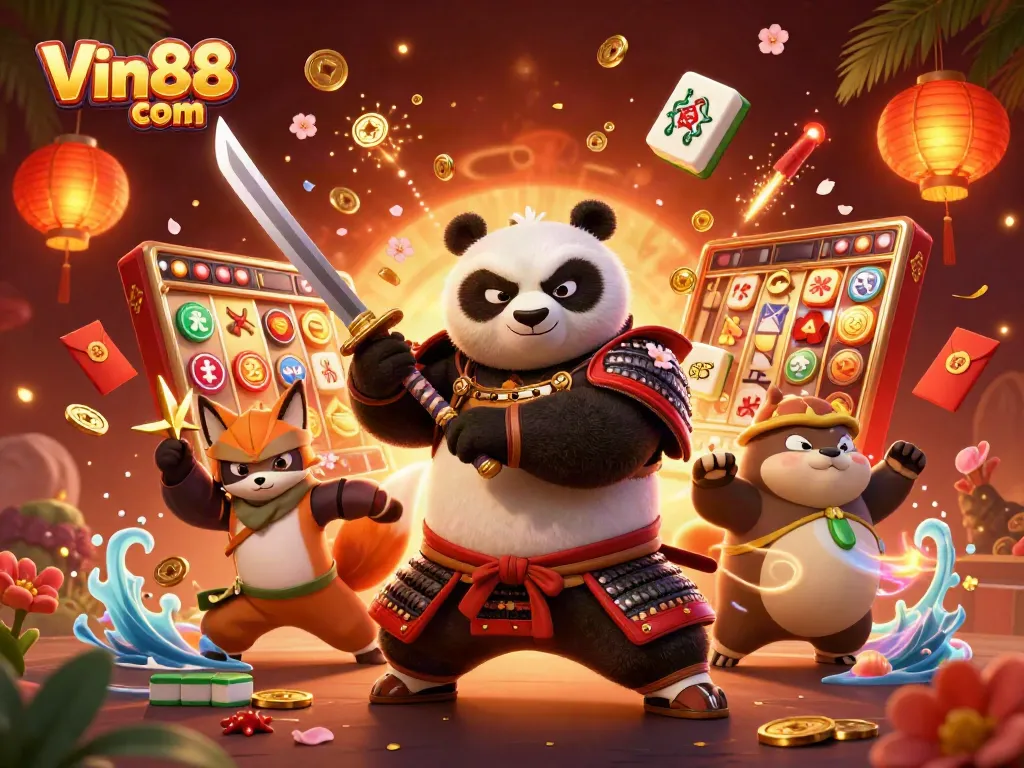 Engage with thrilling slots at Vin88 com, featuring vibrant characters and dynamic game elements.