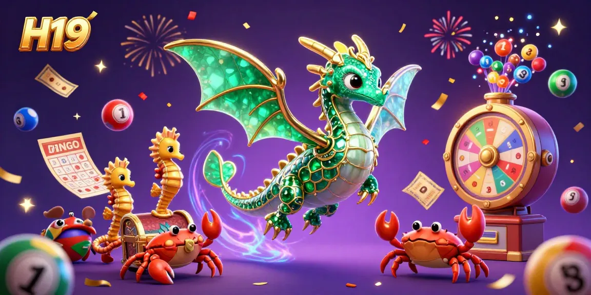 Experience the thrilling world of H19 with an immersive casino fantasy featuring vibrant characters, games, and magical effects.