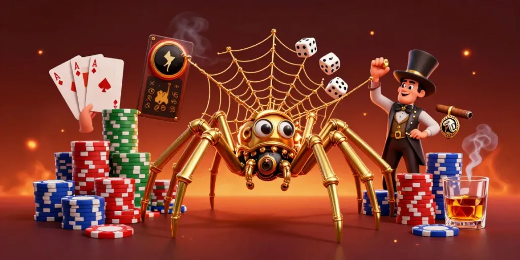 Bet big and win with lucky88 in an immersive 3D casino scene featuring steampunk elements.